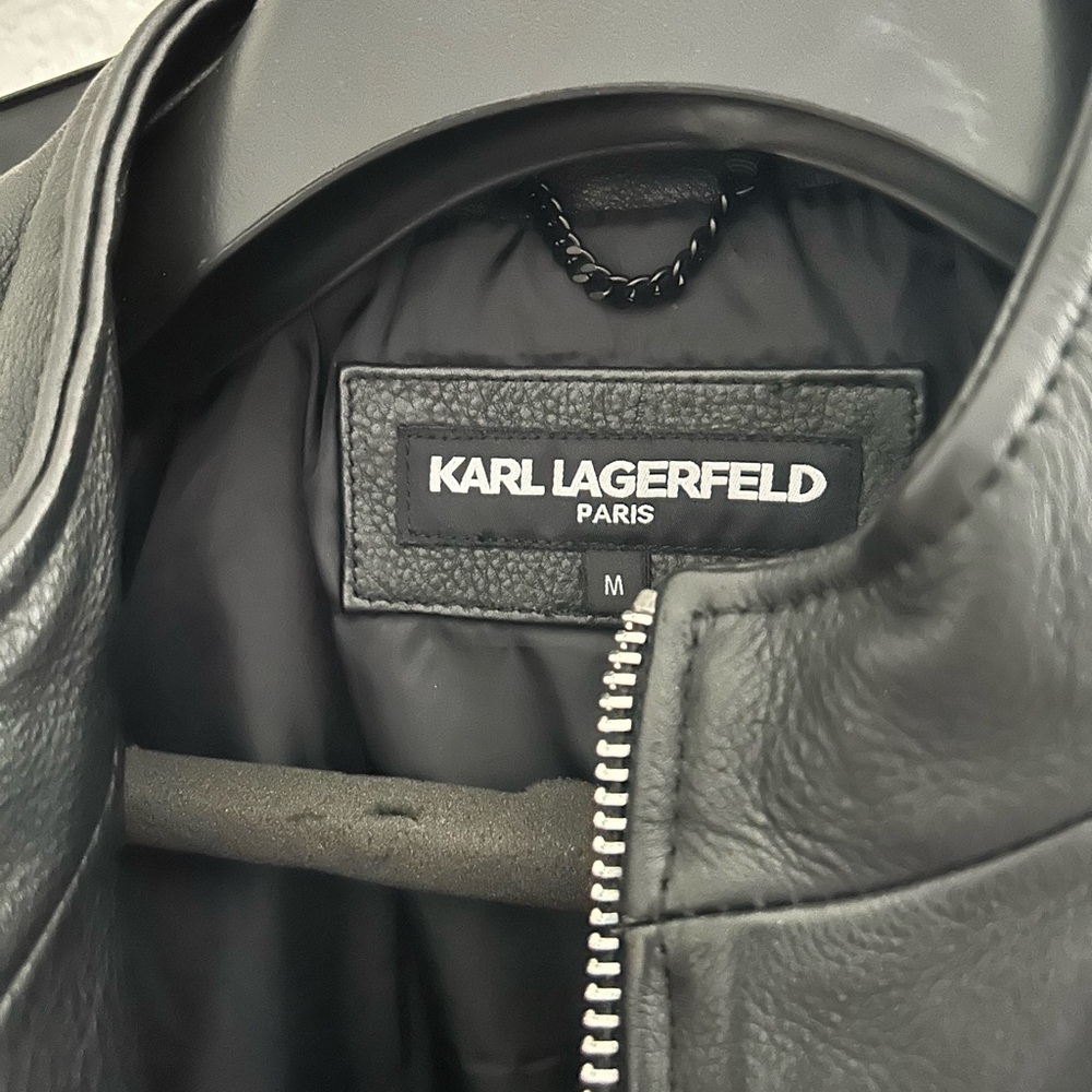 Karl Lagerfeld Black Leather Jacket